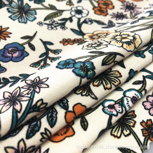 92% Polyester 8% Spandex Single Jersey Dty Fabric